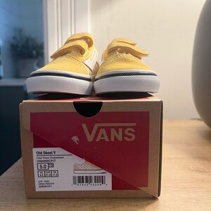 Vans Kids Yellow Old Skool V Velcro Sneakers